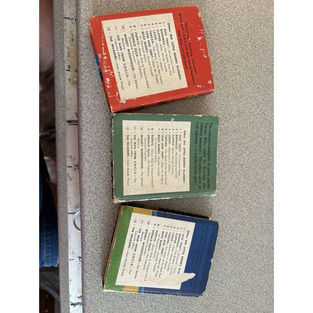 Little Big Books Vintage 1967 Set Of 3 Tarzan , The Invaders, Calcutta Affair - Picture 10 of 10